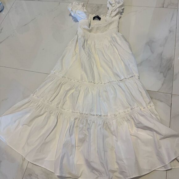 Elegant White sundress. BY OPT #14 - Picture 2 of 9